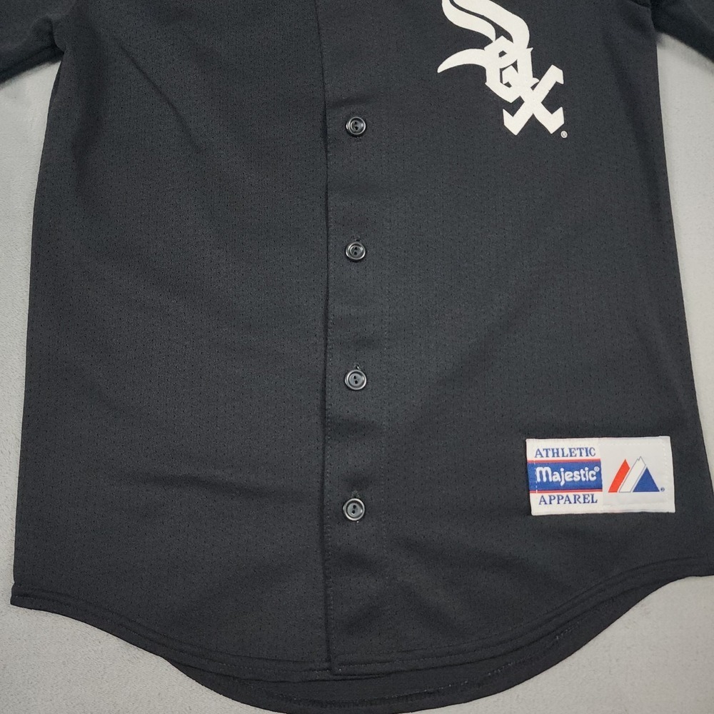 Vintage Majestic Chicago White Sox Frank Thomas 35 Jersey Youth L Black MLB - Picture 5 of 13